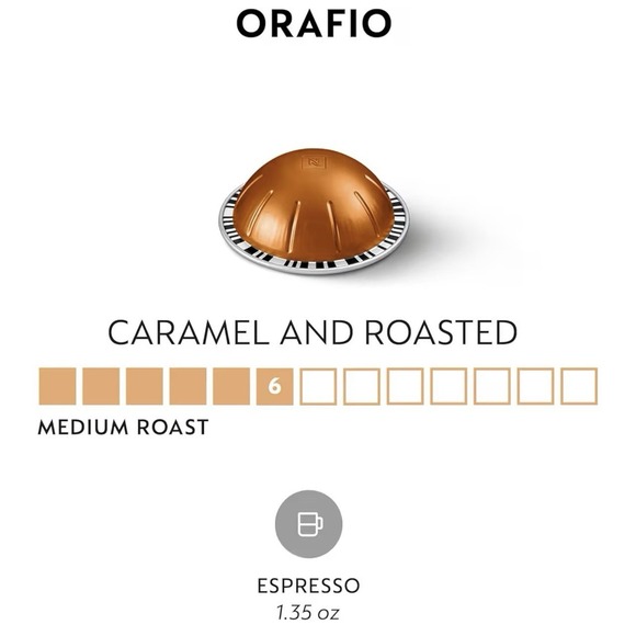 Nespresso Capsules Vertuo, Orafio, Medium Roast Espresso, 50-Count - Picture 8 of 8